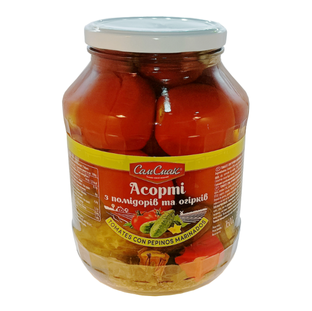 Assorti de tomates y pepinos Sam Smak 1600g