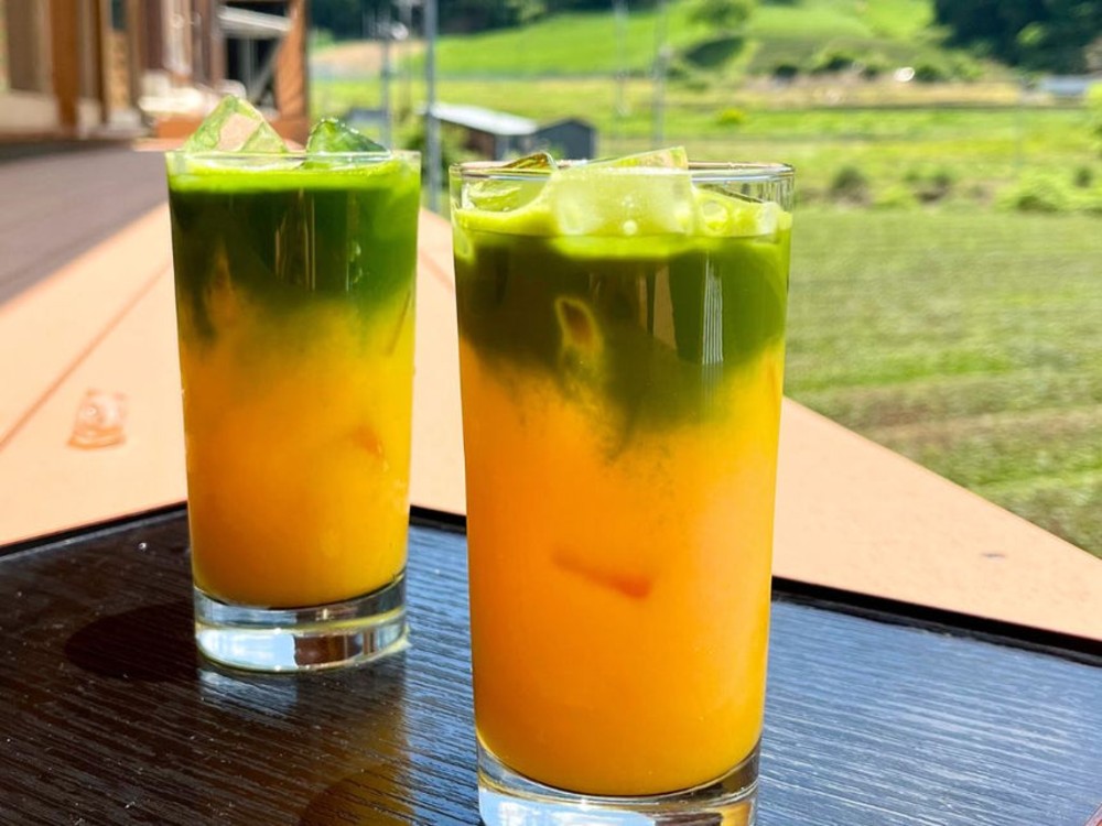 Matcha orange juice 