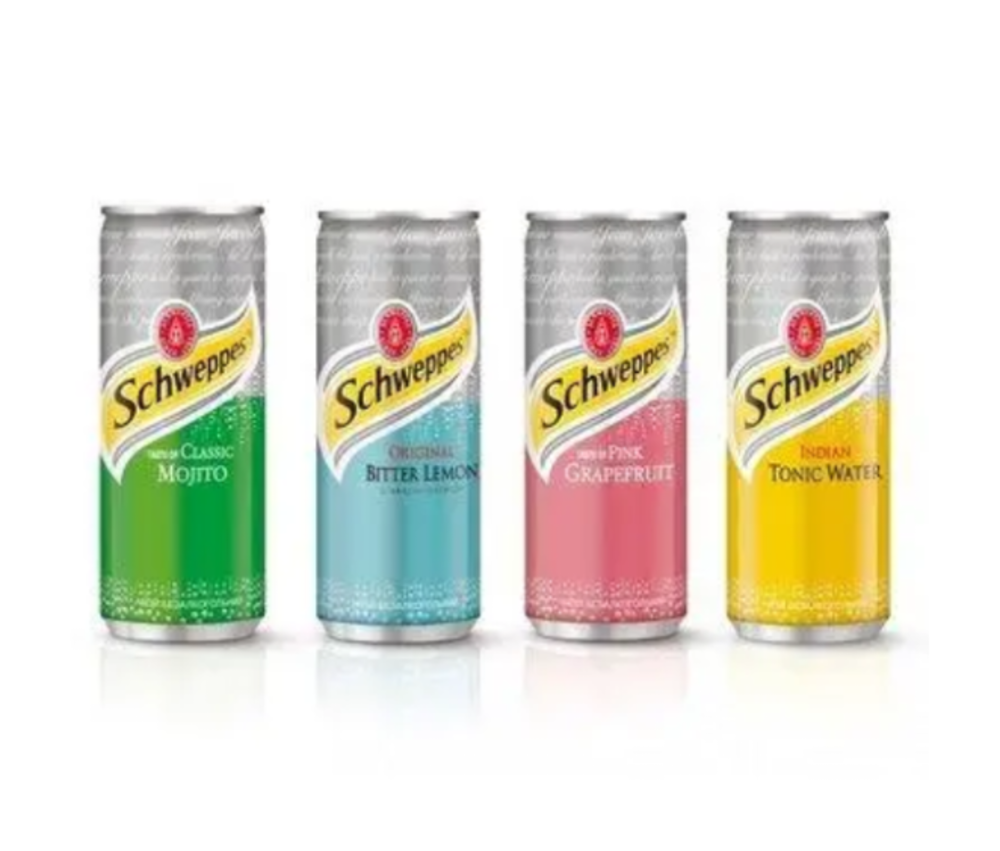Schweppes cans 0.33