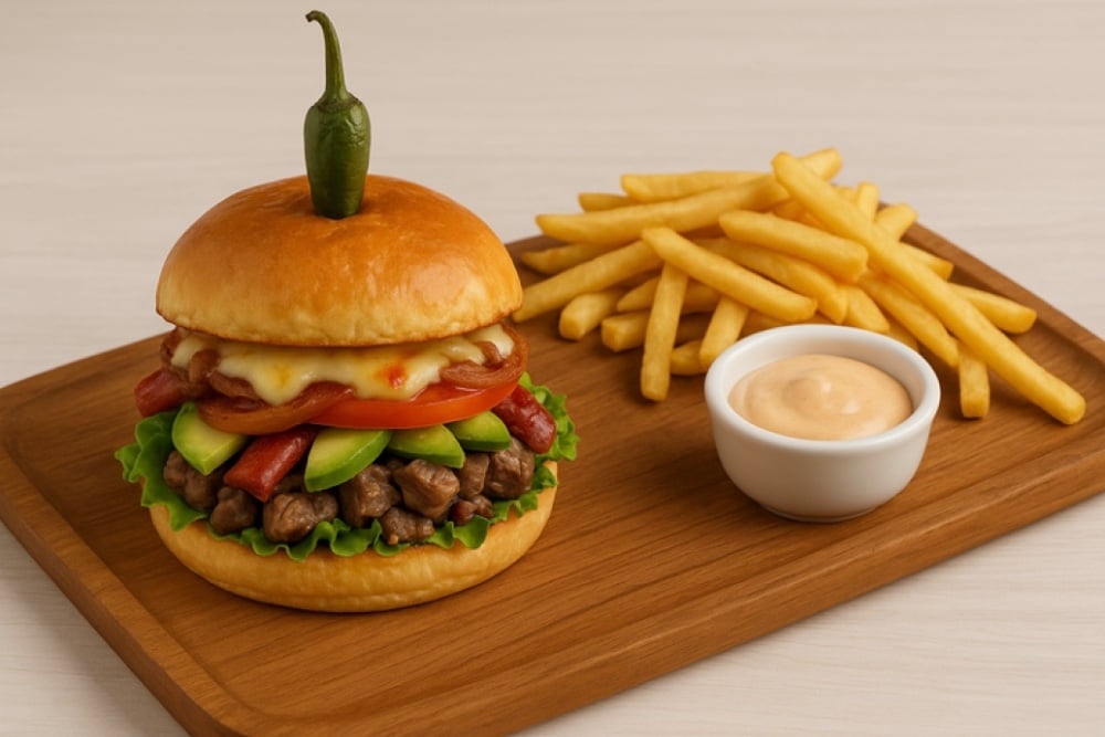 Hamburguesa Arrachera