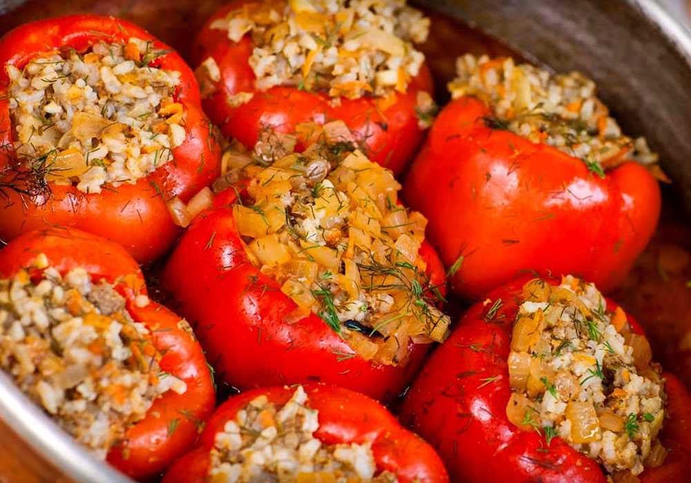 Перці фаршировані з грибами