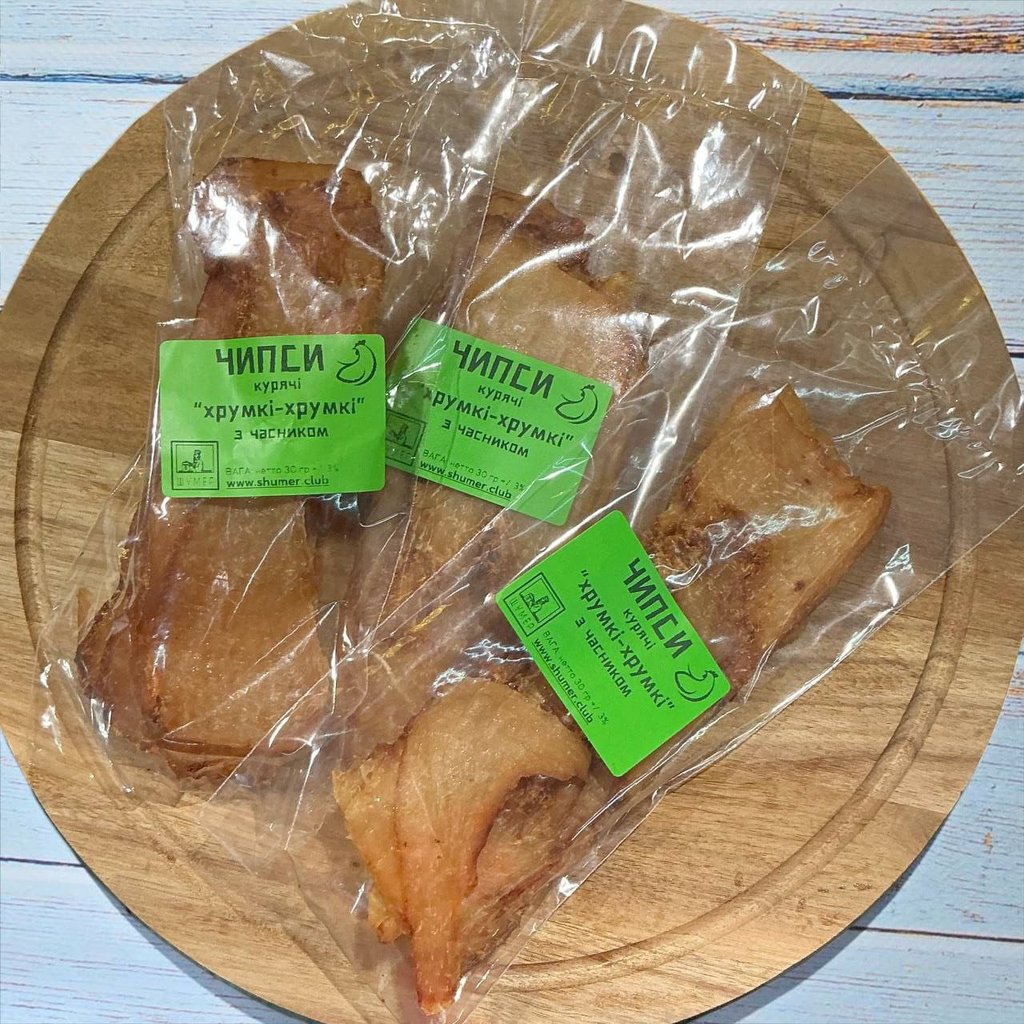 Чіпси курячі "хрумкі" часник, 30г