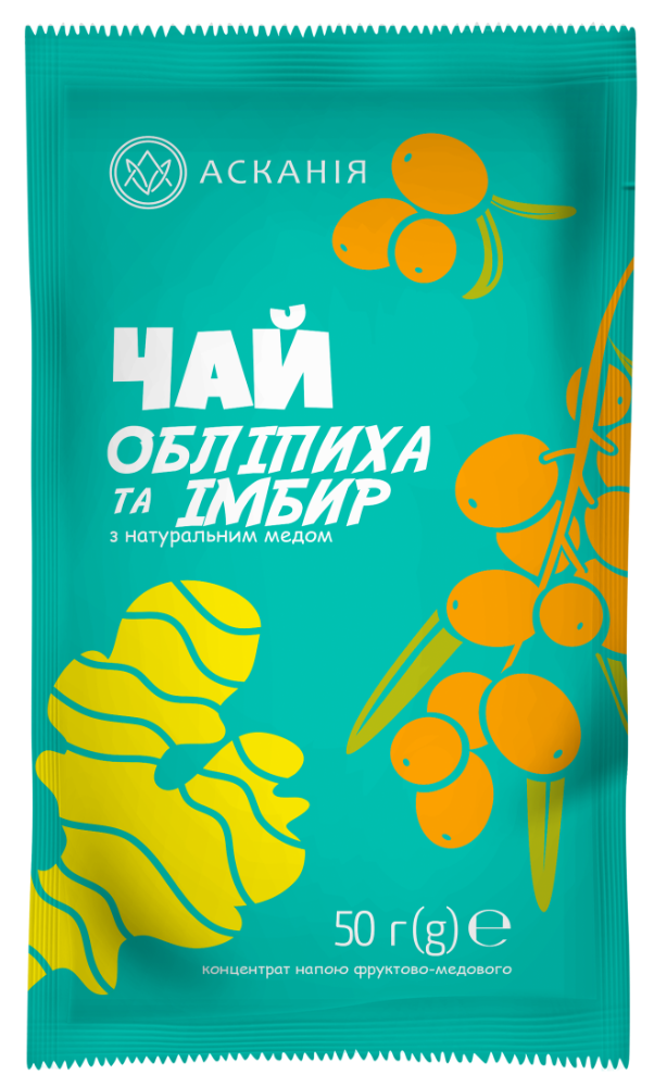 Чай натуральний обліпиха-імбир 400 мл