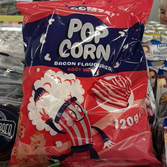 Попкорн BOOMZA, Бекон, пакет (Павловський), 120г