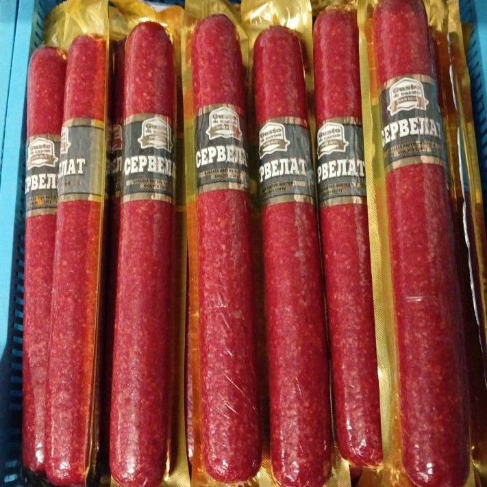 GUSTO di carne Ковбаса варено-копчена СЕРВЕЛАТ в/с вак уп. (Логвіненко)