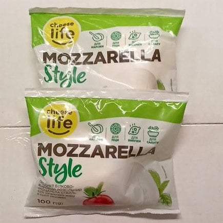 Продукт молоков. Моцарелла стайл 45%, Cheese Life, пакет (Солодке життя), 100г