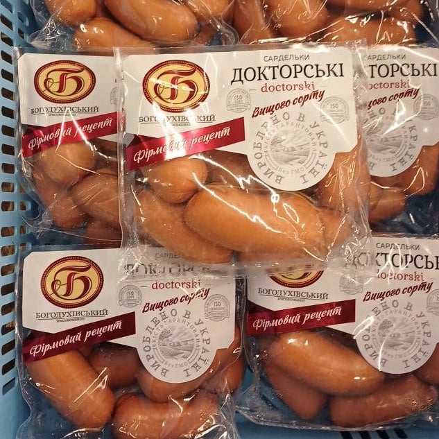 Богодухівський КМ, Сардельки Докторські в/с газ