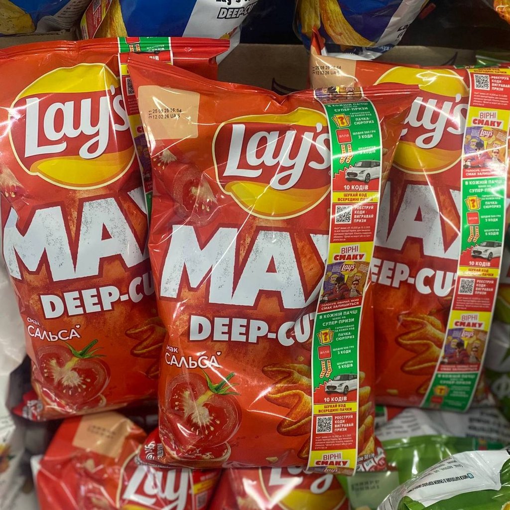 Чіпси картопляні смак сальса ТМ Lay's MAX, 95г