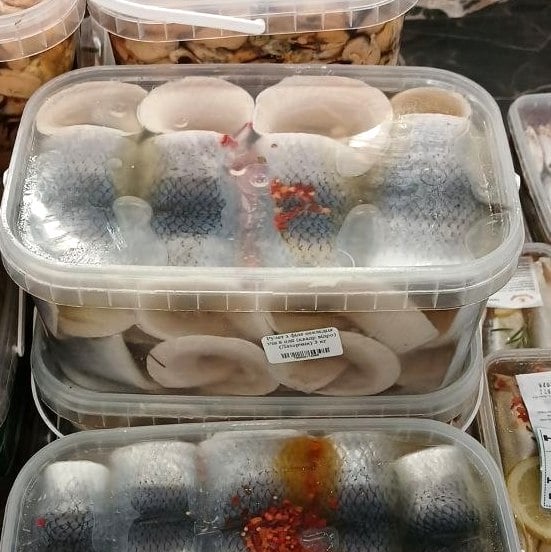 Рулет з філе оселедця з/ш в олії (квадр.відро) (Лазорчик) 3 кг