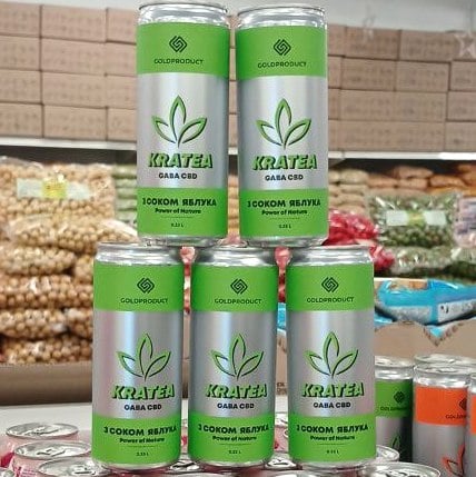 Напій безалкогольний KRATEA "CBD" Apple, жб  (Мартинов) 0,33л