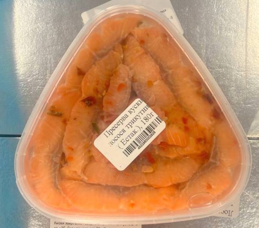 Пресерва куски лосося трикутник ( Естак.), 180г