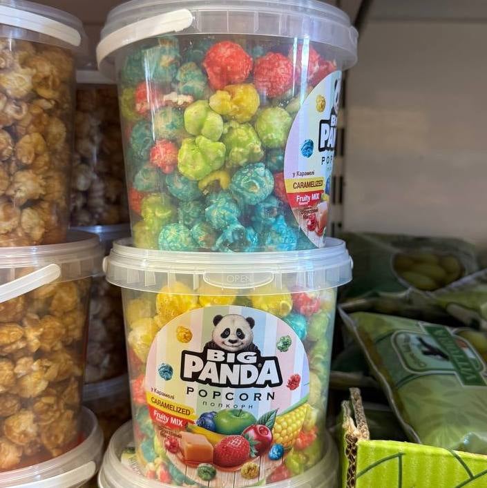 Вата солодка МІХ Big PANDA відро.30г