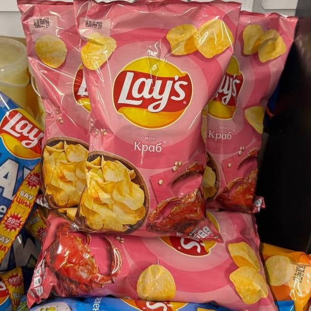 Чіпси картопляні зі смаком краба ТМ Lay's, 120г