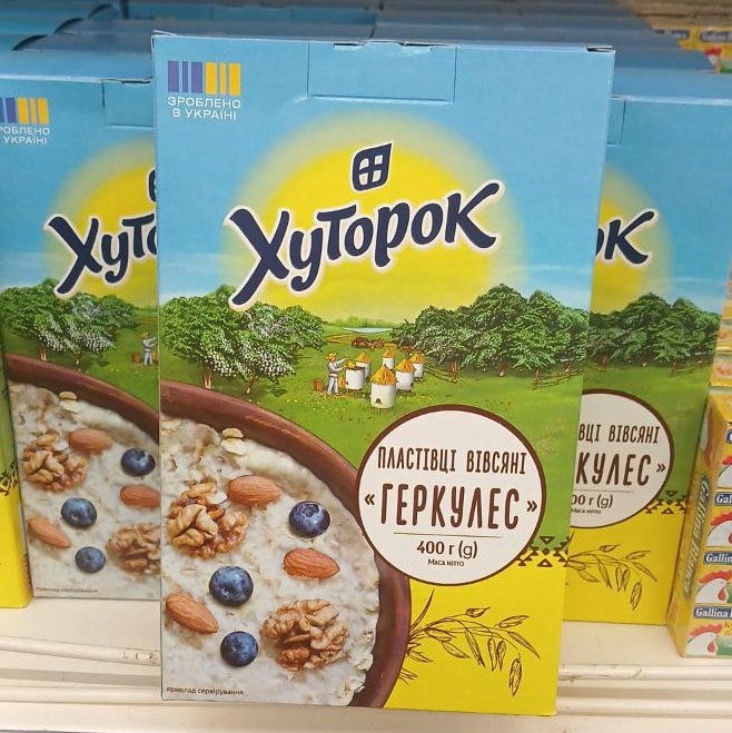 Хуторок Пластівці вівсяні ГЕРКУЛЕС (The Banka), 400г