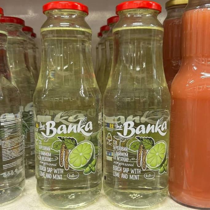 Сік березовий з лаймом та м'ятою (The Banka) 1л