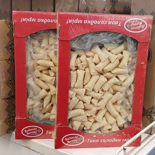 Вафельні кранчі ХРУМКО з начинкою зі смаком згущеного молока (Павловський) 300г