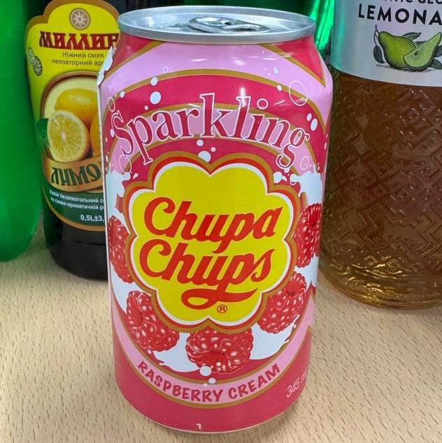 Напій Chupa-Chups Малина з/б 345мл