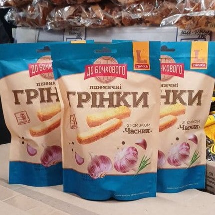 Грінки зі смаком "Часник" ТМ ДО БОЧКОВОГО,120г