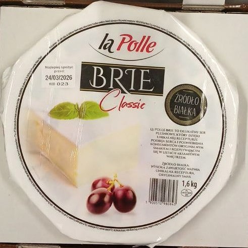 Сир Брі MLEKOVITA круг La Polle (товари з Польщі)