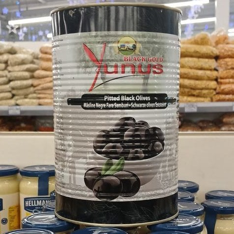 YUNUS Оливки чорні б/к з/б (ФОП Слипчук), 4.3кг/2кг