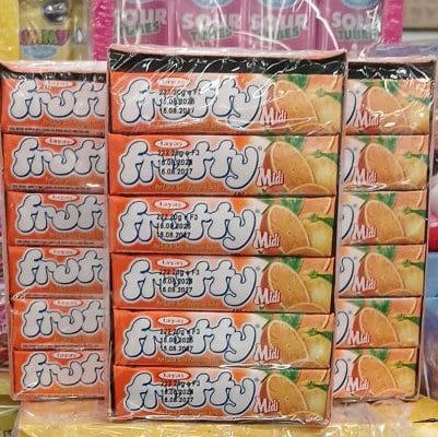 Жувальні цукерки FRUTTY MIDI помаранч, 24шт