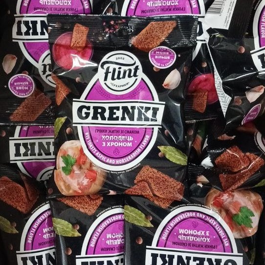 Грінки "Холодець з хроном" Flint, (До бочк), 100г