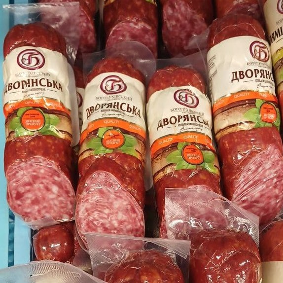 Богодухівський КМ, Ковбаса ДВОРЯНСЬКА половинка  н/к в/с в/у