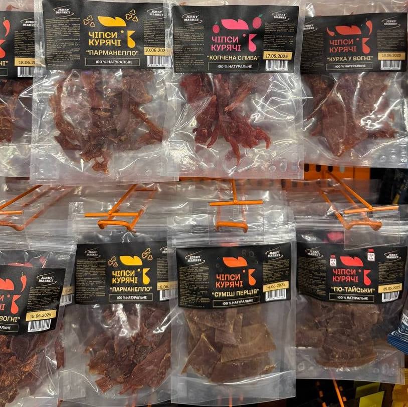 Чіпси курячі "Копчена слива" JERKY MARKET (Терьохіна) 50г