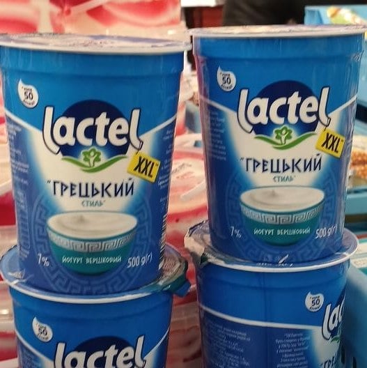 Йогурт вершковий Грецький 7% Лактель (ЗДМ) 500г