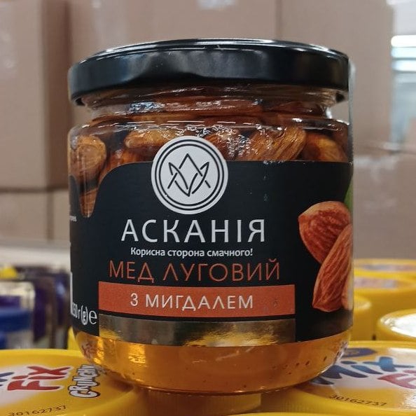 Мед-банка Луговий з мигдалем Асканія, 250г