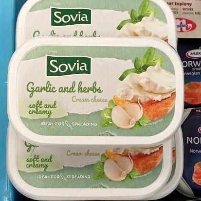 Sovia, Крем-сир з часником та травами (4444), 200г