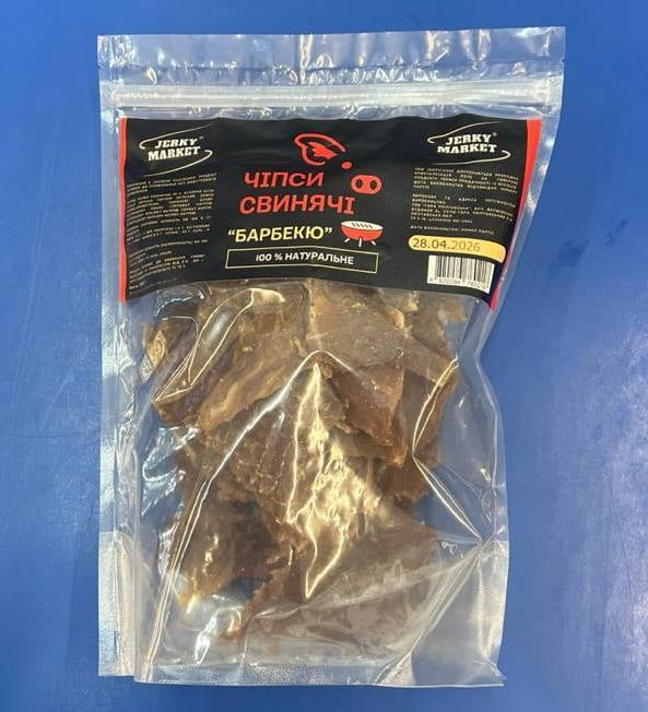 Чіпси свинячі "Барбекю" JERKY MARKET (Терьохіна) 0.5кг