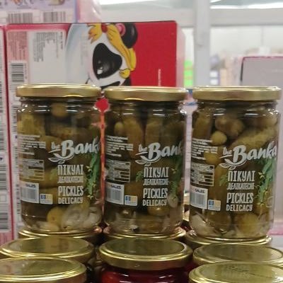 Огірки пікулі пастеризовані делікатесні ТМ The Banka (скло), 300г