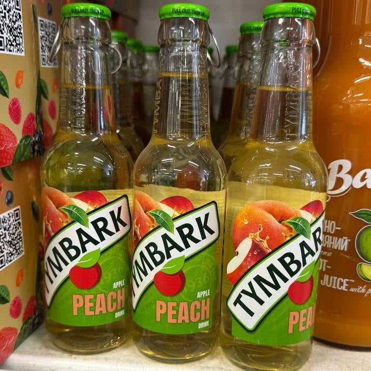 Напій зі смаком яблуко-персик, Польща Tymbark, 0.250л