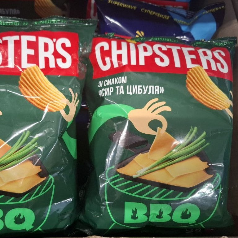 Чіпси хвилясті TM Chipster's сир та цибуля (До бочк) 120г