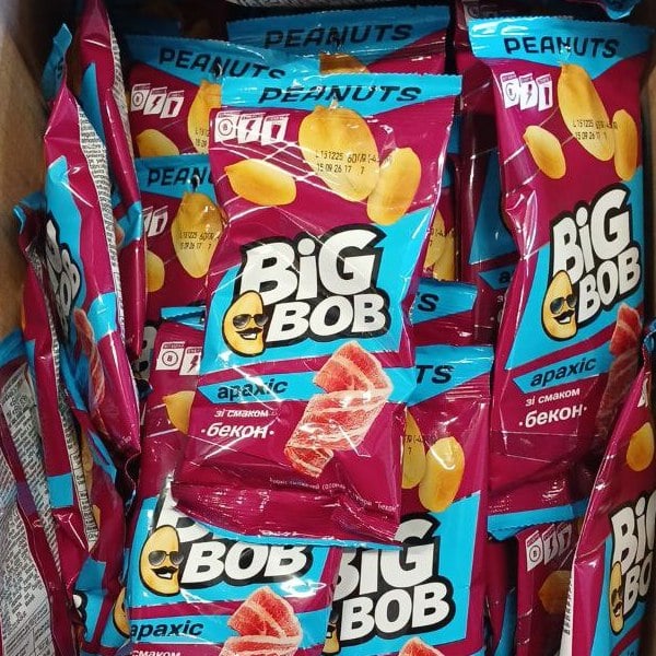 Арахіс смажений зі смаком Бекон TM BIG BOB (До Бочкового), 60г