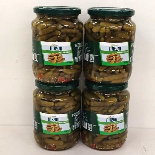 Огірки Пікулі мариновані, домашні продукти (Павловський), 720мл/680г