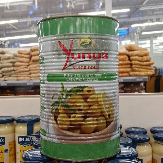 YUNUS Оливки зелені б/к з/б (ФОП Слипчук), 4.3кг/2кг