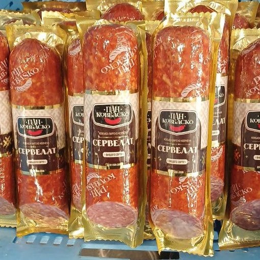 Пан Ковбаско Ковбаса варено-копчена СЕРВЕЛАТ ДСТУ вищ сорт