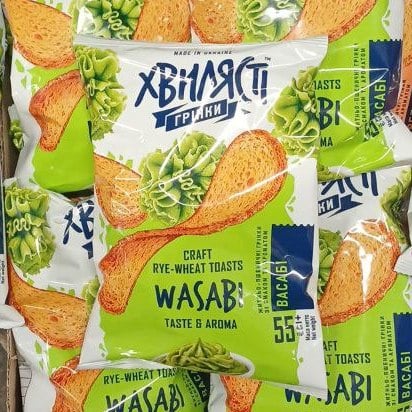 Хвилясті грінки зі смаком васабі, 55г