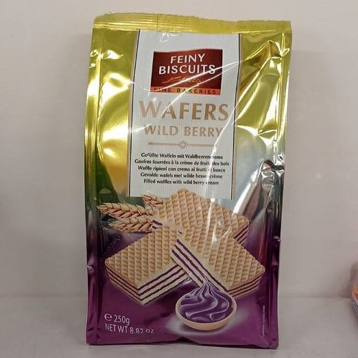 Вафлі Feiny Biscuits з начинкою лісні ягоди, 250г