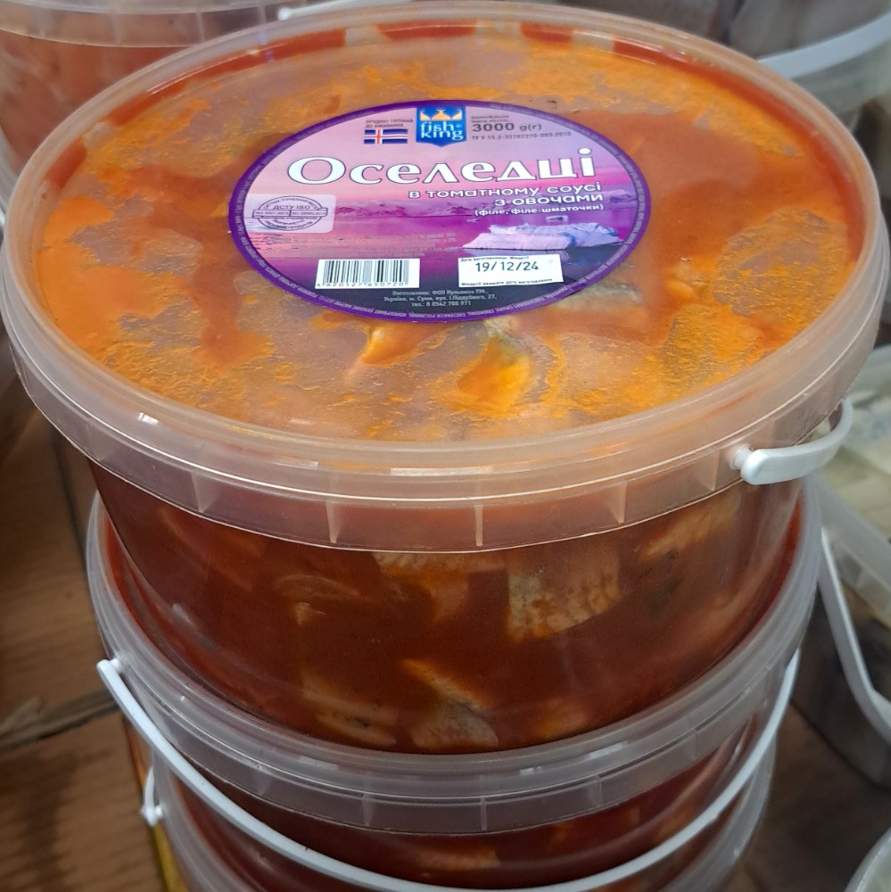 Оселедці в томатному соусі (Кулемза), 3кг