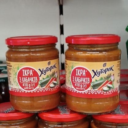 Ікра з кабачків, скло ТМ Хуторок (The Banka) 410г