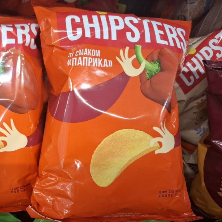 Чіпси картопляні зі смаком "Паприка" TM Chipster's (До бочк) 100г