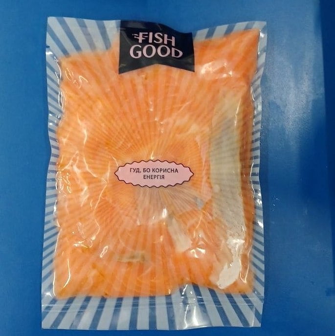 Лосось с/с шматки б/ш с/м, вак. морожена (Фіш Гуд), 0,5кг