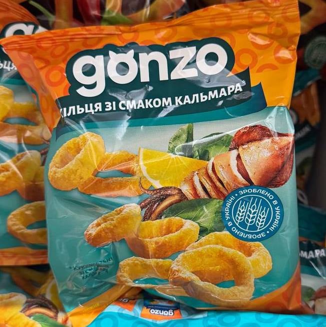Кільця кукурудзяні, Кальмар, Ganzo, 40г
