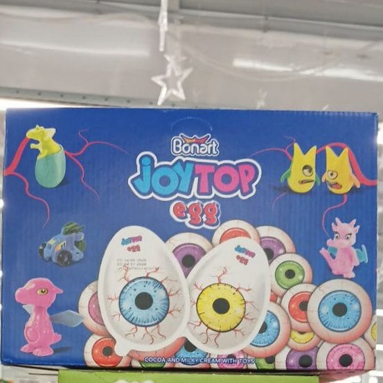 JOYTOP ЯЙЦЕ ОЧІ з шокол.крем. іграшка сюрприз (ПАНДА) 20гр 24х6