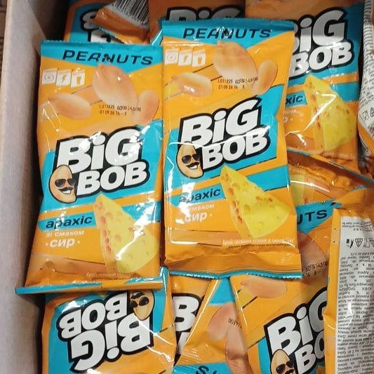 Арахіс смажений зі смаком Сир TM BIG BOB (До Бочкового), 60г