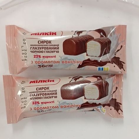 Мілкін, Сирок глазуров. з аромат. Ваніліну 23% (Молокозавод №1), 36г