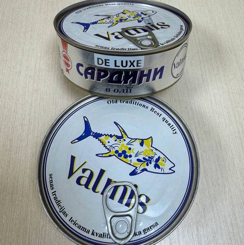 Сардина в олії DE LUXE, TM VALMIS з/б, 240г